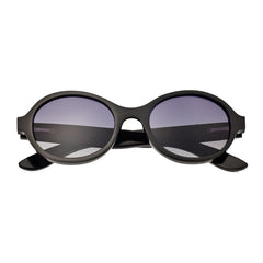 Bertha Laurel Buffalo-Horn Polarized Sunglasses - Black/Black