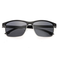 Breed Bode Aluminium Polarized Sunglasses - Black/Black