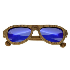 Spectrum Marzo Wood Polarized Sunglasses - Brown/Blue