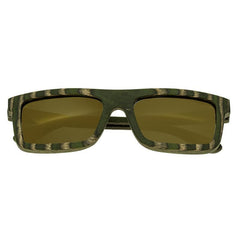 Spectrum Garcia Wood Polarized Sunglasses - Green Zebra/Gold