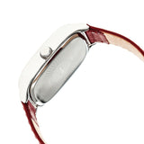 Simplify The 3500 Leather-Band Watch - Silver/Red SIM3506