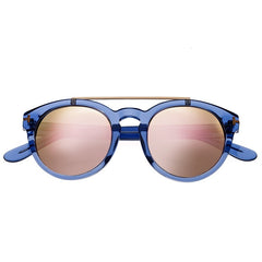 Bertha Ava Polarized Sunglasses - Blue/Rose Gold