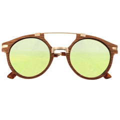 Earth Wood Petani Polarized Sunglasses - Annato/Green - ESG034A
