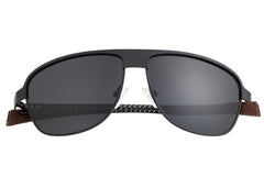 Breed Hardwell Titanium and Carbon Fiber Polarized Sunglasses - Black/Black