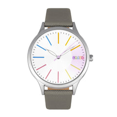 Crayo Gel Leatherette Strap Watch - Grey