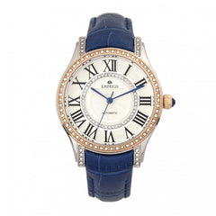 Empress Xenia Automatic Leather-Band Watch - Blue