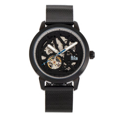 Reign Rudolf Automatic Skeleton Bracelet Watch - Black