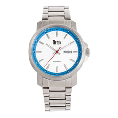 Reign Helios Automatic Bracelet Watch w/Day/Date - Silver/White