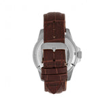 Heritor Automatic Lucius Leather-Band Watch w/Date - Silver/Brown HERHR7808