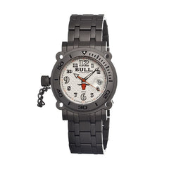 Bull Titanium Longhorn Men's Swiss Bracelet Watch - White