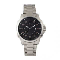 Elevon Hughes Bracelet Watch w/ Date - Silver/Black/Tan
