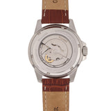Heritor Automatic Lucius Leather-Band Watch w/Date - Silver/Brown HERHR7808