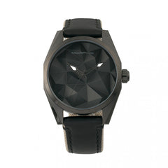 Morphic M59 Series Leather-Overlaid Canvas-Band Watch - Black