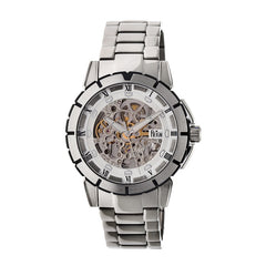 Reign Philippe Automatic Skeleton Bracelet Watch - Silver/White