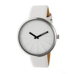 Simplify The 4000 Leather-Band Watch - White