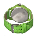 Crayo Horizon Leather-Band Men's Watch w/ Day/Date - Lime CRACR0104