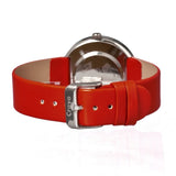 Crayo Button Leather-Band Unisex Watch w/ Day/Date - Red CRACR0206