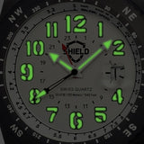 Shield Nuno Leather-Band Swiss Men's Diver Watch - Black/Silver SLDSH0105