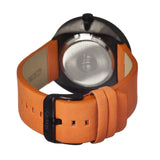 Simplify The 700 Leather-Band Unisex Watch - Orange/Black SIM0704