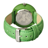 Crayo Pleats Leather-Band Unisex Watch - Green CRACR1502