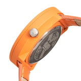 Crayo Pleats Leather-Band Unisex Watch - Orange CRACR1504