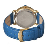 Bertha Angela MOP Leather-Band Ladies Watch - Gold/Blue BTHBR3602
