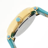 Bertha Isabella MOP Leather-Band Ladies Watch - Gold/Turquoise BTHBR4302