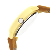 Crayo Slice Of Time Suede-Band Ladies Watch - Yellow/Goldenrod CRACR2105