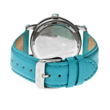 Bertha Chelsea MOP Leather-Band Ladies Watch - Silver/Turquoise BTHBR4901