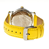 Bertha Chelsea MOP Leather-Band Ladies Watch - Silver/Yellow BTHBR4902