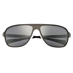 Breed Atmosphere Titanium and Carbon Fiber Polarized Sunglasses - Silver/Silver