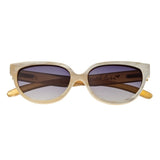 Bertha Taylor Buffalo-Horn Polarized Sunglasses - Cream-Black/Black BRSBR001Z