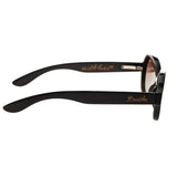 Bertha Payton Buffalo-Horn Polarized Sunglasses - Black/Black BRSBR002B
