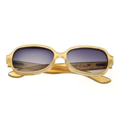 Bertha Payton Buffalo-Horn Polarized Sunglasses - Honey/Black BRSBR002C