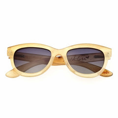 Bertha Carly Buffalo-Horn Polarized Sunglasses - Honey/Black BRSBR009C