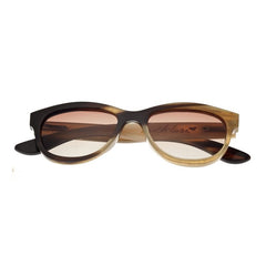 Bertha Carly Buffalo-Horn Polarized Sunglasses - Black-Tan/Brown BRSBR009M
