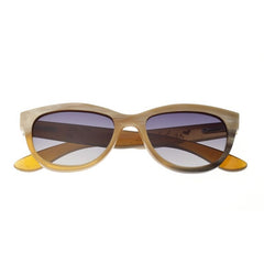 Bertha Carly Buffalo-Horn Polarized Sunglasses - Cream-Black/Black BRSBR009Z