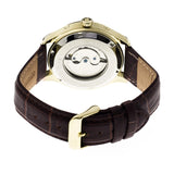 Reign Gustaf Automatic Leather-Band Watch - Brown/Gold REIRN1502
