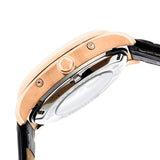 Reign Gustaf Automatic Leather-Band Watch - Black/Rose Gold REIRN1505