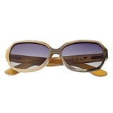Bertha Payton Buffalo-Horn Polarized Sunglasses - Vanilla/Black BRSBR002ZC