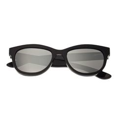 Bertha Carly Buffalo-Horn Polarized Sunglasses - Black/Silver