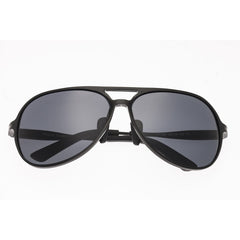 Breed Earhart Aluminium Polarized Sunglasses - Black/Black
