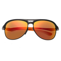 Breed Jupiter Aluminium Polarized Sunglasses - Black/Red-Yellow
