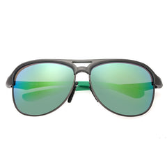 Breed Jupiter Aluminium Polarized Sunglasses - Gunmetal/Blue-Green BSG019GM