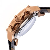 Reign Goliath Automatic Leather-Band Watch - Rose Gold/Silver REIRN3306
