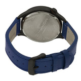 Morphic M44 Series Dual-Time Leather-Band Watch w/ Retrograde Date - Black/Blue MPH4405