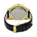 Morphic M46 Series Leather-Band Men's Watch w/Date - Gold/Black MPH4606