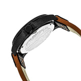 Morphic M47 Series Leather-Band Watch w/ Date - Orange/Black MPH4705