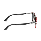 Breed Cetus Aluminium and Carbon Fiber Polarized Sunglasses - Red/Silver BSG027RD