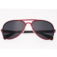 Breed Dorado Titanium Polarized Sunglasses - Red/Black